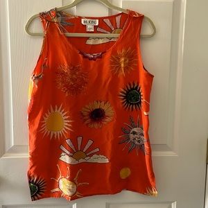 Sun print vintage tank